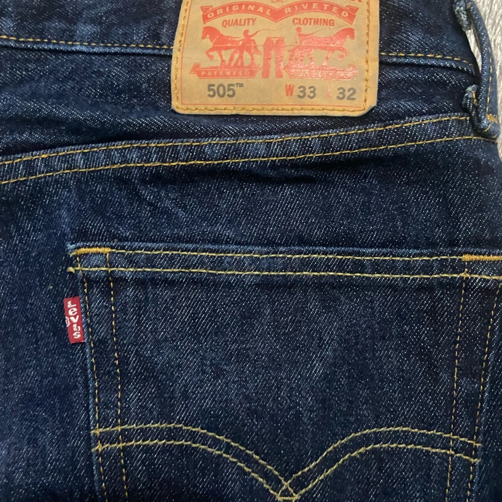 Levi's Blue Straight Jeans with Classic Indigo Wash